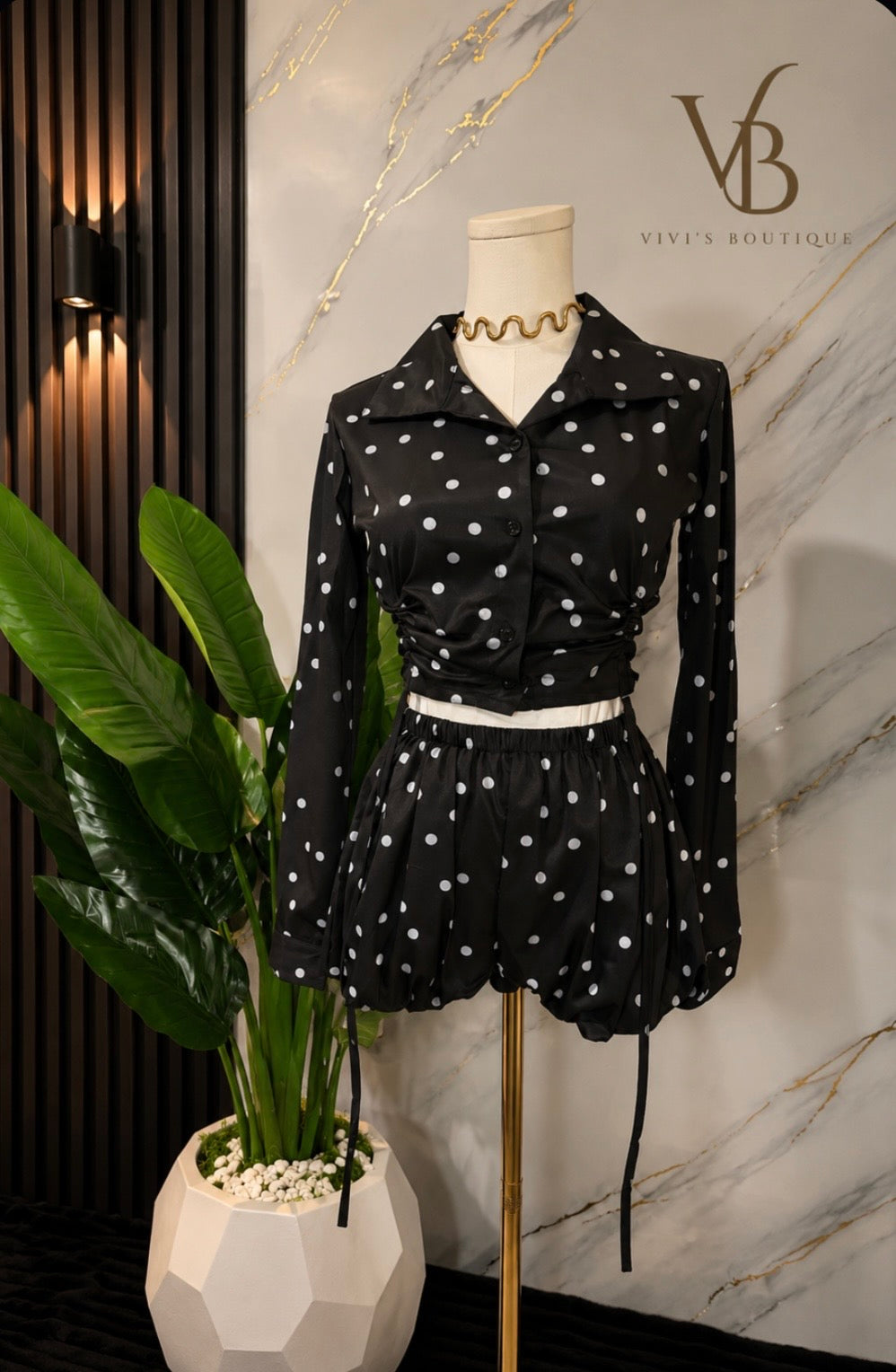 Polka Top & Bubble Shorts