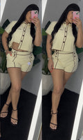 Beige & chocolate set